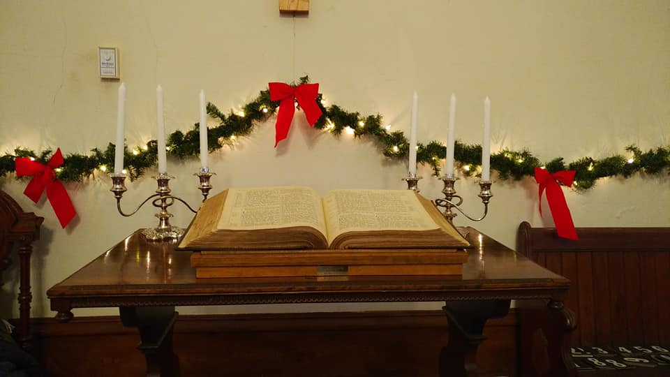 Wednesday evening Bible study at Cherryfield Baptist Church